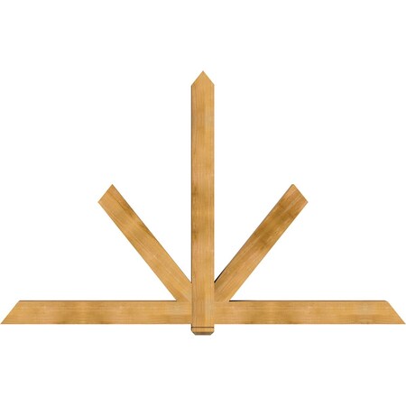 Ekena Millwork Kennewick Rough Sawn Timber Gable Bracket, Western Red Cedar, 108"W x 68"H x 6"D x 6"F, 15/12 Pitch GBW108X68X0606KEN00RWR
